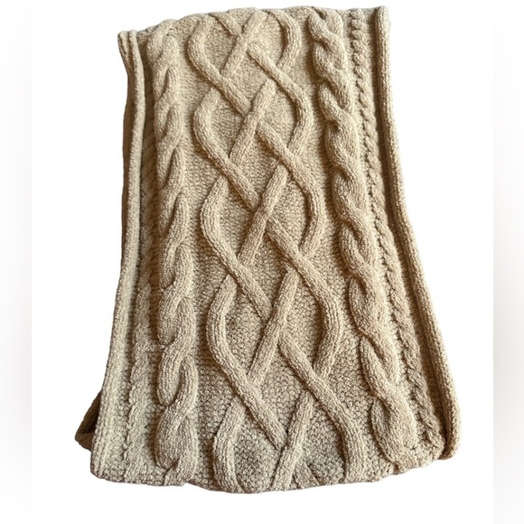 J.Jill infinity scarf cable knit one size tan beige Academia - Picture 2 of 5